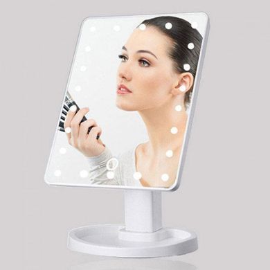 Зеркало для макияжа с 16 LED подсветкой Mirror White. QR-563 Цвет: белый 21021 фото