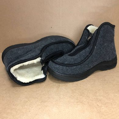 Ботинки мужские из ткани утепленные 43 размер, удобная рабочая обувь для мужчин. Цвет: серый ws78922-2 фото