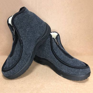 Ботинки мужские из ткани утепленные 43 размер, удобная рабочая обувь для мужчин. Цвет: серый ws78922-2 фото
