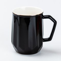 Чашка керамічна для чаю та кави 400 мл кружка універсальна Черная HP7189B фото