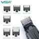 Машинка для стрижки волосся VGR V-282 акумуляторна професійна підстригальна LED, 6 насадок ws26154 фото 7