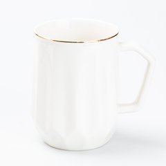 Чашка керамічна для чаю та кави 400 мл кружка універсальна Біла HP7189W фото