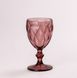 Келих для вина гранований з товстого скла фужери для вина 6 шт Рожевий HP034P фото 2