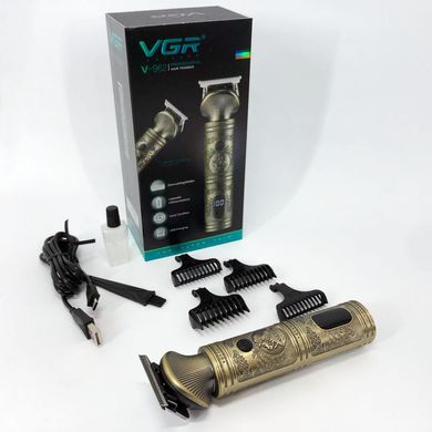 Акумуляторна машинка для стрижки волосся VGR V-962 тример для бороди та вусів з насадками 1-7 мм ws91729 фото