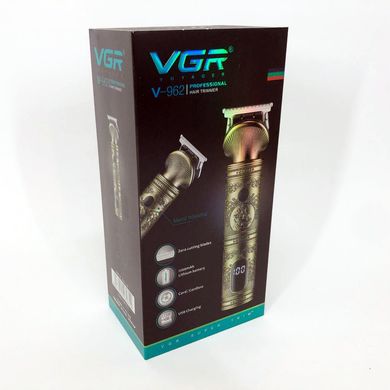 Акумуляторна машинка для стрижки волосся VGR V-962 тример для бороди та вусів з насадками 1-7 мм ws91729 фото