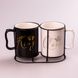 Набір керамічних чашок Queen & King 400мл з підставкою 2 штуки чашки для кави HPCYA4456 фото 1
