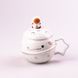 Чашка керамічна Space Walk 400мл з кришкою та ложкою чашка з кришкою Білий HPCY8282W фото 1