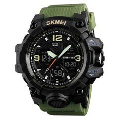 Годинник наручний чоловічий SKMEI 1155BAG, годинник тактичний протиударний, армійський годинник. Колір: зелений ws94636 фото