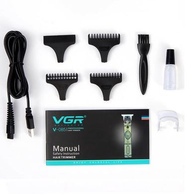 Аккумуляторная профессиональная машинка-триммер для стрижки волос, бороды, усов VGR V-085 окантовочный ws95111 фото