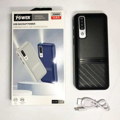 Мобильная зарядка Mobile Power Bank 20000 mAh. KY-518 Цвет: черный ws46855-1 фото