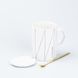 Чашка з кришкою та ложкою керамічна 400 мл Біла HP7206W фото 2