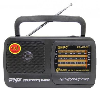 Радіоприймач Kipo KB-409 AC потужний радіо FM c usb живлення від батареї R20 або від мережі Чорний ws66758 фото