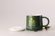 Чашка керамічна Merry Christmas 500мл з кришкою і ложкою чашка з кришкою Зелений HPCY8279GR фото 2