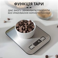 Ваги кухонні до 5 кг з плоскою платформою на батарейках, кулінарні ваги для зважування продуктів SF-2012 ZD3SL фото