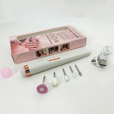 Фрезер для манікюру та педикюру Flawless Salon Nails, фрезер ручний для манікюру. Колір: білий ws53122-1 фото
