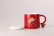 Чашка керамічна Merry Christmas 500мл з кришкою і ложкою чашка з кришкою Червоний HPCY8279R фото 2