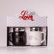 Набор керамических чашек Mr & Mrs 450мл с крышкой 2 штуки чашки для кофе HPCYYDX1292 фото 1
