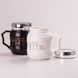 Набор керамических чашек Mr & Mrs 450мл с крышкой 2 штуки чашки для кофе HPCYYDX1292 фото 2