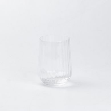 Скляний стакан ребристий прозорий набір склянок 6 штук HP98 фото