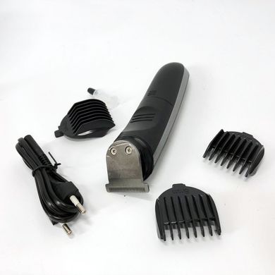 Машинка для стрижки волосся Gemei GM-6113 акумуляторна. Колір чорний ws26152-1 фото