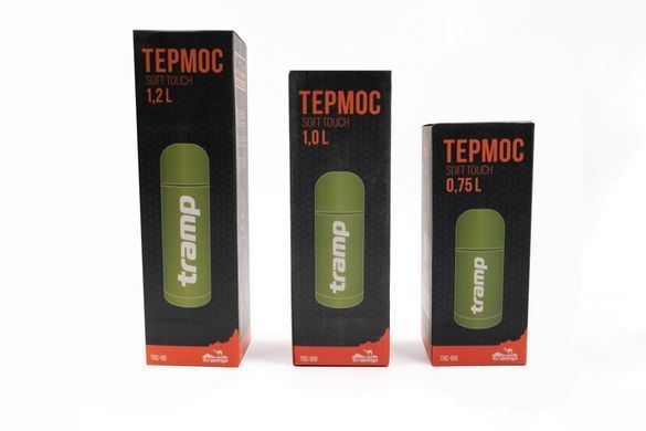 Термос TRAMP Soft Touch 1,2 л, Хакі TRC-110-khaki фото