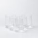 Скляний стакан ребристий прозорий набір склянок 6 штук HP98 фото 2