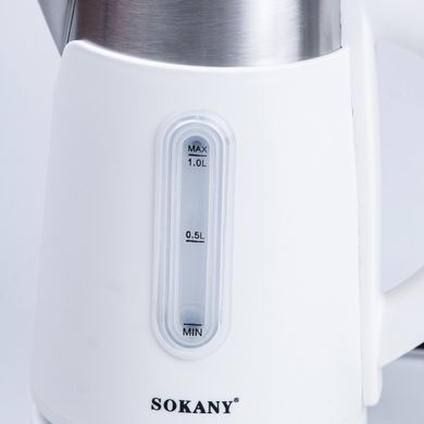 Електрочайник Sokany SK-0808B Water Kettle 1200W Black Білий SK0808W фото