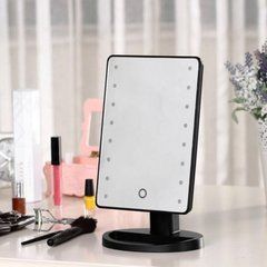 Дзеркало для макіяжу з 16 LED підсвічуванням Mirror White. MH-805 Колір: чорний 147838 фото