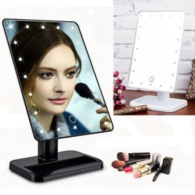 Зеркало для макияжа с 16 LED подсветкой Mirror White. MH-805 Цвет: черный 147838 фото