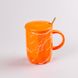Чашка керамічна мармур 420мл з кришкою та ложкою чашка з кришкою чашки для кави HPCY8312O фото 2
