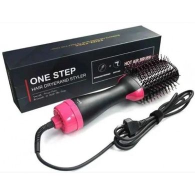 Фен Щітка гребінець 3в1 One step Hair Dryer 1000 Вт 3 режими випрямляч для укладання волосся стайлер з функцією іонізації 6674XL фото