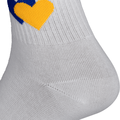 Шкарпетки Жовто-блакитні серця Сірі (7167), 36-40 7167(36-40) фото