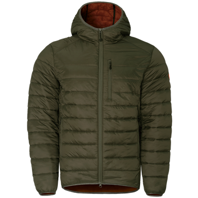 Легкий Пуховик Storm Hood G-Loft 150 Олива/Оранжевый, S 2459-S фото