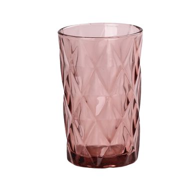 Граненый стакан для напитков 250 мл набор стаканов 6 шт Розовый HP033P фото