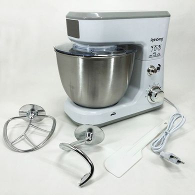 Кухонный комбайн Rainberg RB-8082 3200 Вт, Планетарный миксер-тестомес с чашей 5л, 3 насадки, XG-405 6 скоростей 400959 фото