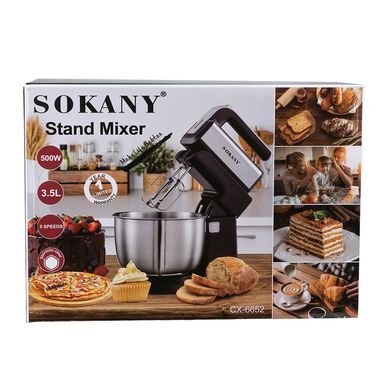 Міксер стаціонарний Sokany CX-6652 Stand Mixer міксер кухонний міксер CX6652B фото