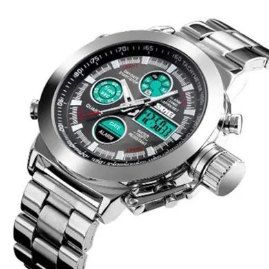 Годинник наручний чоловічий SKMEI 1515SI SILVER, водонепроникний чоловічий годинник. Колір: срібний ws54518-1 фото