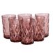 Граненый стакан для напитков 250 мл набор стаканов 6 шт Розовый HP033P фото 3
