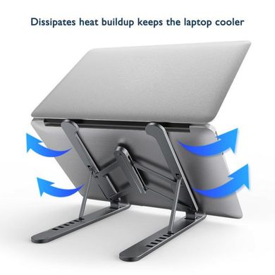 Підставка для ноутбука Multi-Position foldable Bracket JC-25 8х22см. Колір: чорний ws85551 фото