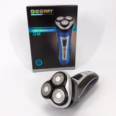 Электробритва с насадками для бороды GEEMY GM-7090 | Бритва для бороды | Машинка мужская XU-272 для бритья 7164(L) фото