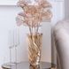 Ваза для квітів скляна декоративна золота 23.5 см для троянд • для орхідей • для тюльпанів • для сухоцвітів HP135 фото 2