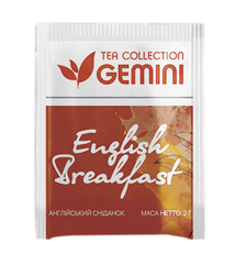 Чай Gemini в пакетиках English Breakfast Англійський сніданок 50 шт 0038 фото