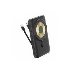 Power Bank Aspor A327 Magnetic Wireless 10000mAh+cable (USB/Lightning/Type-C/22.5W)- чорний (900150) 900150 фото