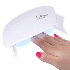 Лампа для сушіння гель лаків 6W LED UF SUN mini. ST-355 Колір: білий 298784 фото