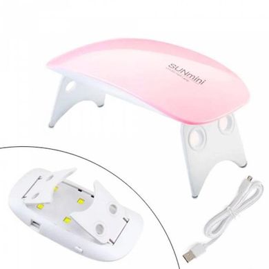 Лампа для сушки гель лаков 6W LED UF SUN mini. Цвет: розовый ws57498-1 фото