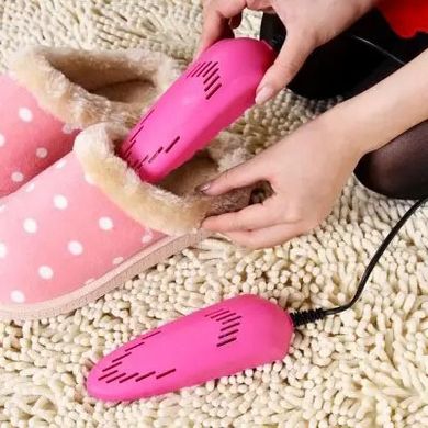 Электрическая сушилка для обуви SHOES DRYER, 220V / Электросушилка для сушки обуви. Цвет: розовый ws33158 фото