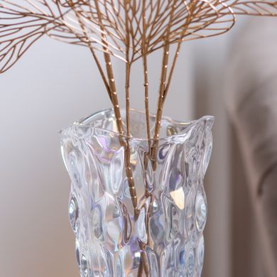 Ваза для цветов стеклянная прозрачная хамелеон 23.5 см для роз • для орхидей • для тюльпанов • для сухоцветов HP137 фото