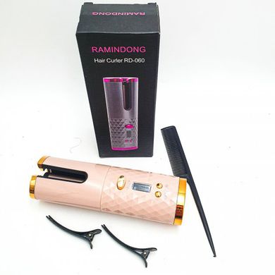 Плойка авто-бігуді для завивки волосся бездротовий Ramindong Hair curler. Колір: рожевий ws27448-1 фото