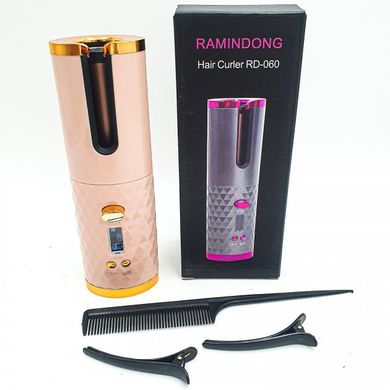 Плойка авто-бігуді для завивки волосся бездротовий Ramindong Hair curler. Колір: рожевий ws27448-1 фото
