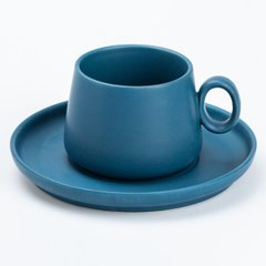 Чашка з блюдцем керамічна 300 мл Синя HP7209BL фото